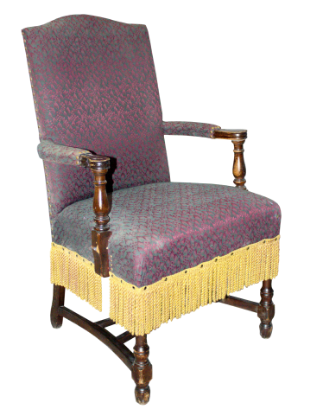 Picture of Purple Armchair with Fringe