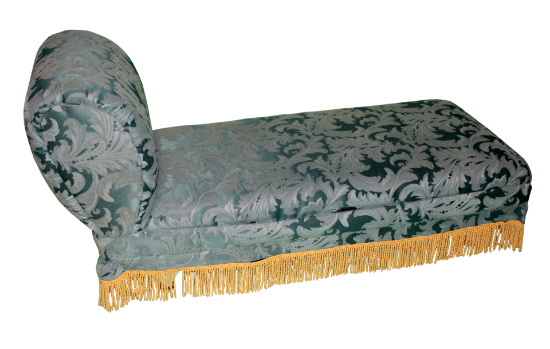 Picture of Brocade Chaise with Fringe