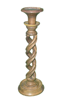 Picture of Wood Spiral Candle Pedestal