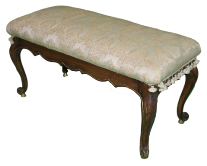 Picture of White Brocade Bench